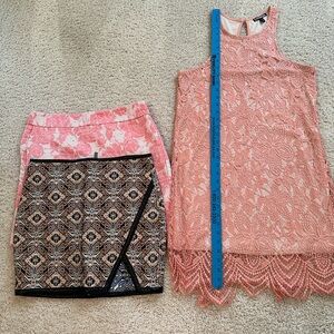 Early fall outfits:  2 skirts - 1 dress loft express